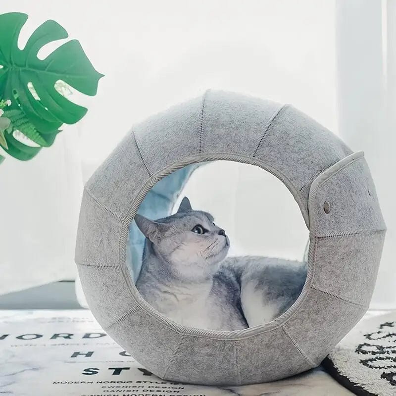 l-arbre-a-chat.com 1pcs Funny Collapsible Breathable Pet Bed Cat kennel Cave Tunnel Semi-enclosed Creative Cat Mat Supplies For Cats