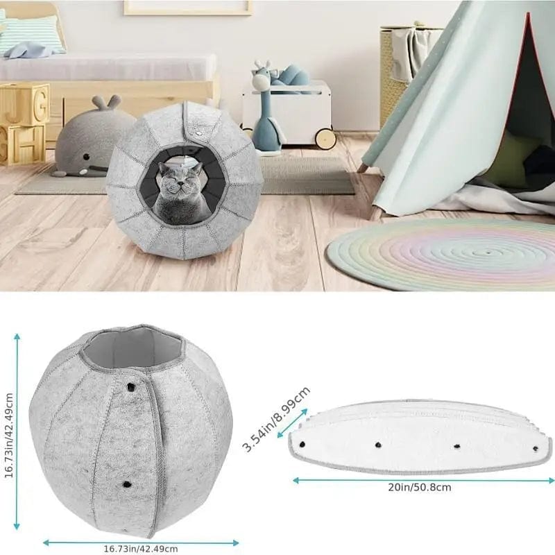 l-arbre-a-chat.com 1pcs Funny Collapsible Breathable Pet Bed Cat kennel Cave Tunnel Semi-enclosed Creative Cat Mat Supplies For Cats