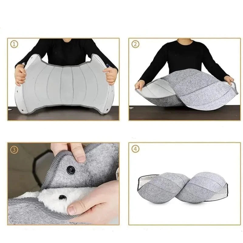 l-arbre-a-chat.com 1pcs Funny Collapsible Breathable Pet Bed Cat kennel Cave Tunnel Semi-enclosed Creative Cat Mat Supplies For Cats