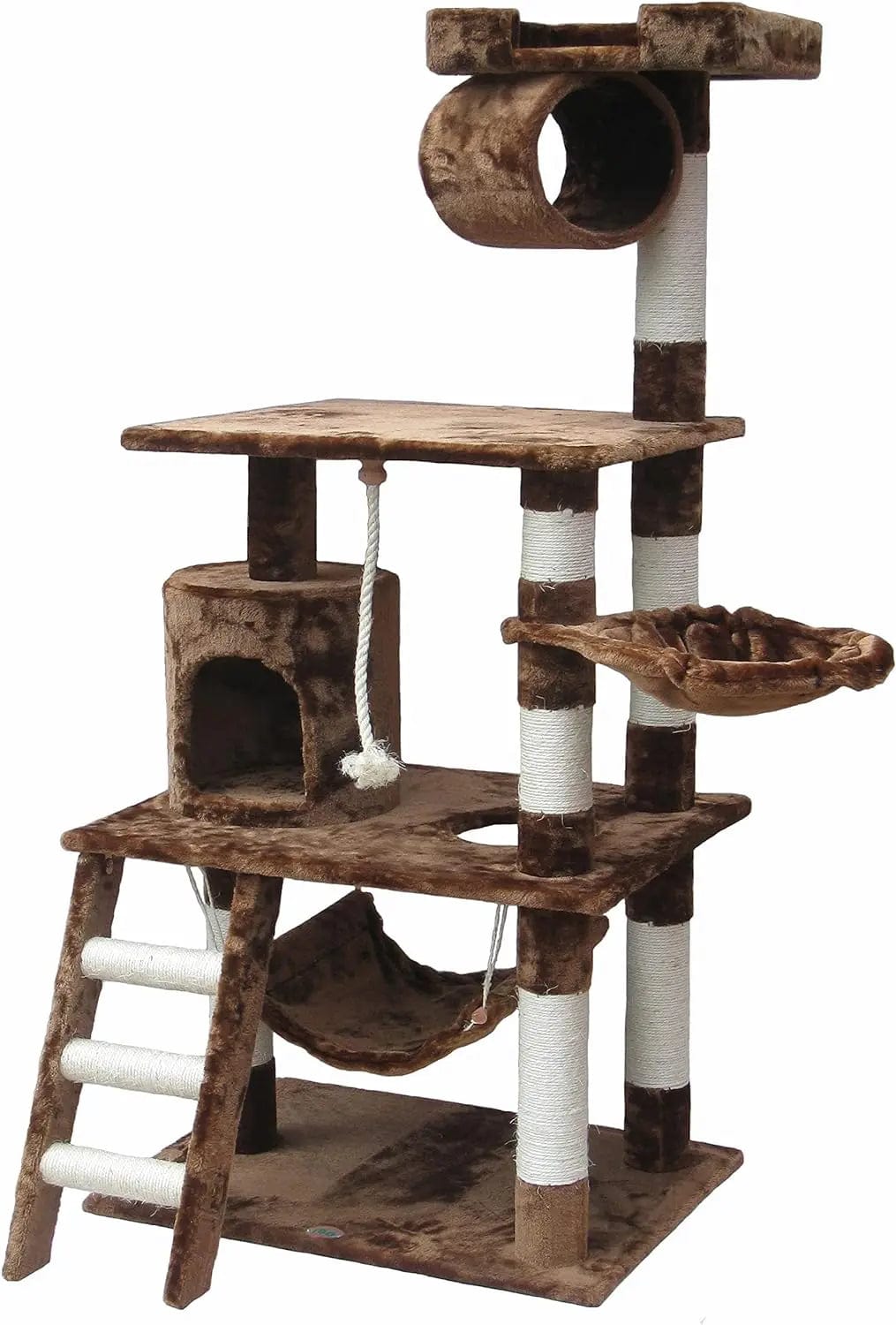 l-arbre-a-chat.com 62-Inch Cat Tree, Multi-purpose All-in-one Activity Structure for All Your Kitty’s Climbing, Scratching, Cuddling, Jumping