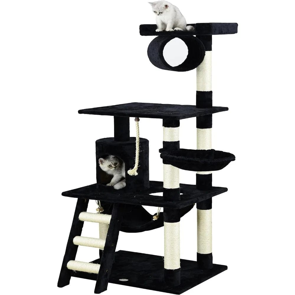 l-arbre-a-chat.com 62-Inch Cat Tree, Multi-purpose All-in-one Activity Structure for All Your Kitty’s Climbing, Scratching, Cuddling, Jumping