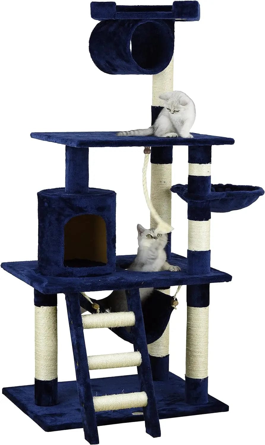 l-arbre-a-chat.com 62-Inch Cat Tree, Multi-purpose All-in-one Activity Structure for All Your Kitty’s Climbing, Scratching, Cuddling, Jumping