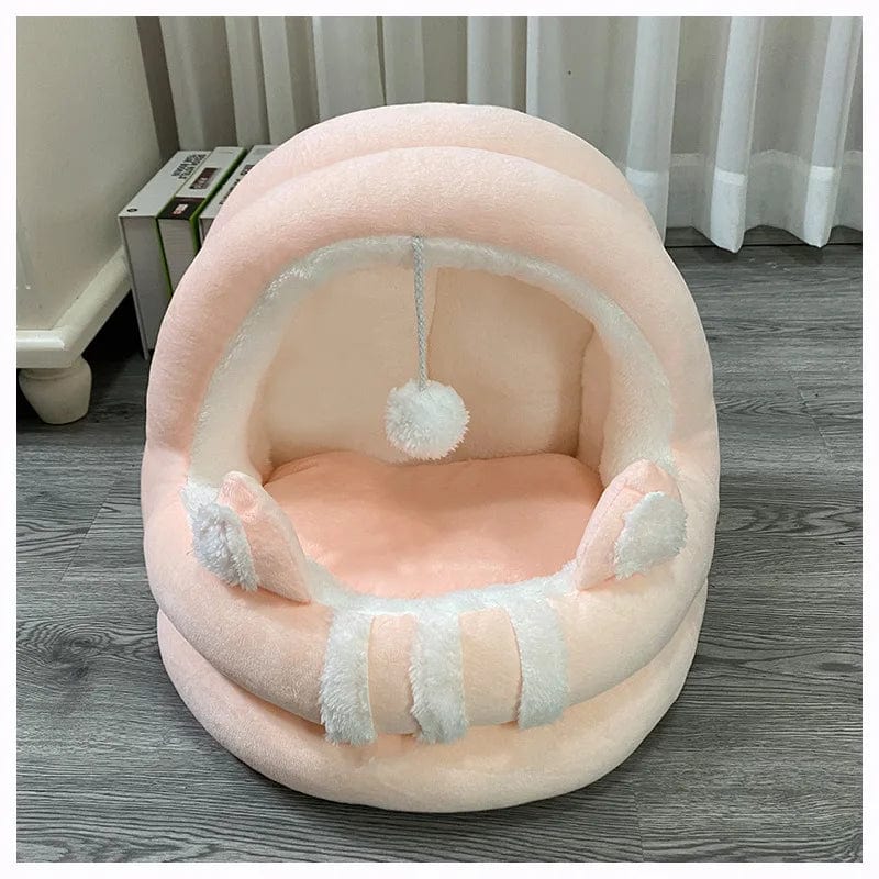l-arbre-a-chat.com Cat Bed House Kennel Nest Round Pets Sleeping Cave Kitten Beds Pet Basket Cozy Kitten Lounger Cushion Cat House Tent Dog House