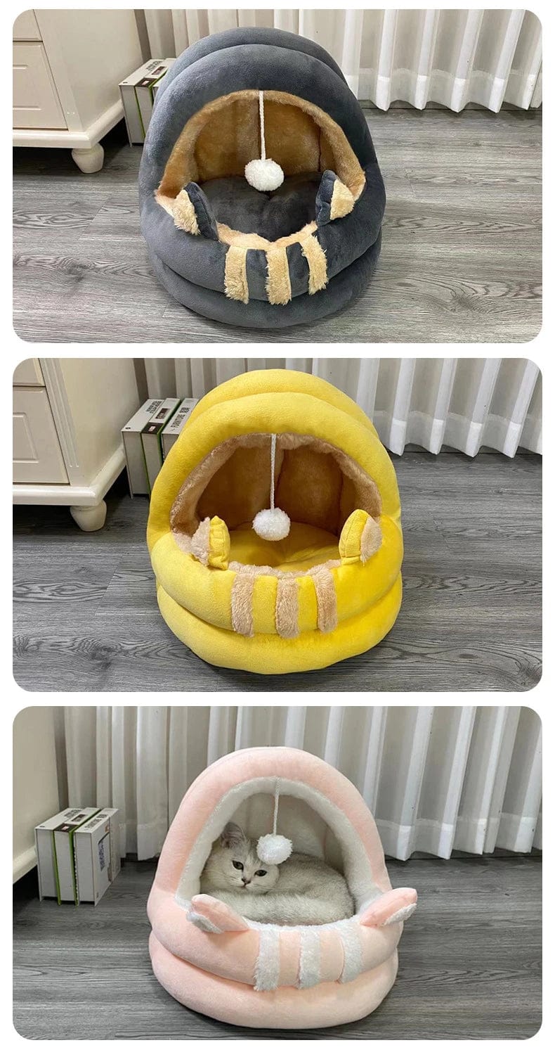 l-arbre-a-chat.com Cat Bed House Kennel Nest Round Pets Sleeping Cave Kitten Beds Pet Basket Cozy Kitten Lounger Cushion Cat House Tent Dog House