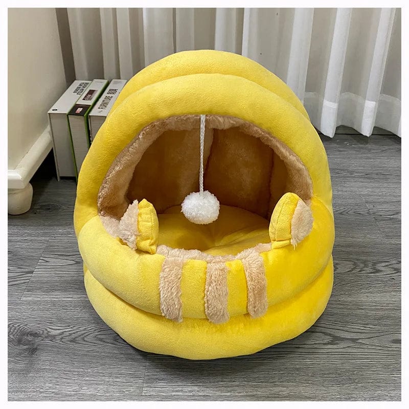 l-arbre-a-chat.com Cat Bed House Kennel Nest Round Pets Sleeping Cave Kitten Beds Pet Basket Cozy Kitten Lounger Cushion Cat House Tent Dog House
