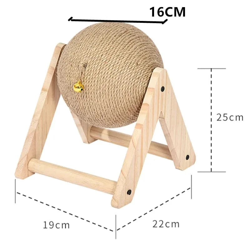 l-arbre-a-chat.com Cat Scratcher Cat Climbing Frame Scratching Post for Cats Claw Grinding Scratch Resistant Cats Wheel with Feather Toys Pet Toys