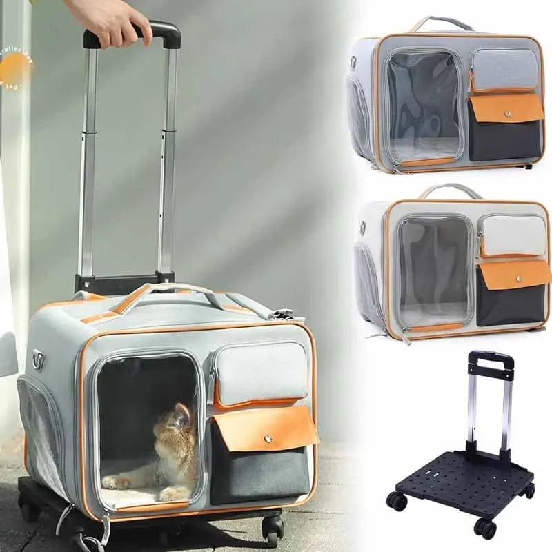 l-arbre-a-chat.com Pet Backpack Portable Pet Stroller Trolley Cases Suitcases Small dog cat Backpack Anti Cat Stress Sense Of Safety Pets Bags
