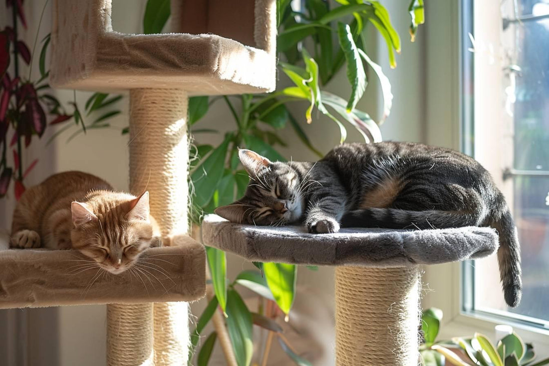Comparatif des meilleurs arbres à chat par couleur : Beige vs Gris.