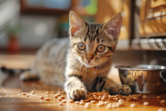 Pourquoi mon chat gratte autour de sa gamelle ?