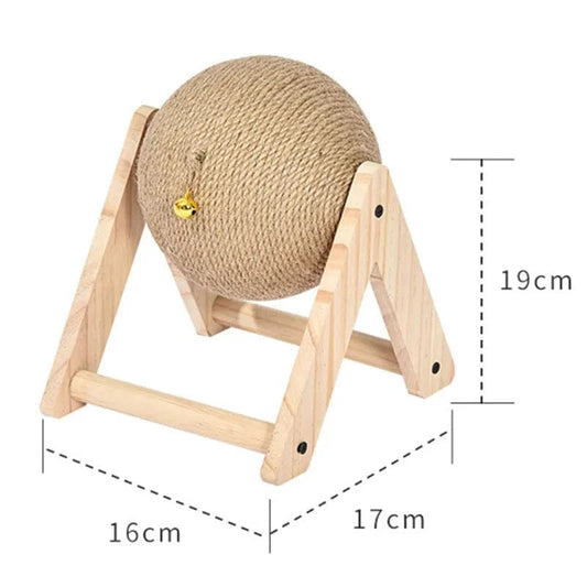 l-arbre-a-chat.com Cat Scratcher Cat Climbing Frame Scratching Post for Cats Claw Grinding Scratch Resistant Cats Wheel with Feather Toys Pet Toys