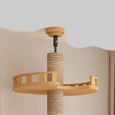 l-arbre-a-chat.com Cat Tree Floor To Ceiling Cat Tower with With Scratching Post Hammock Pet Activity Center Kitten Climbing Toy Pet Furniture