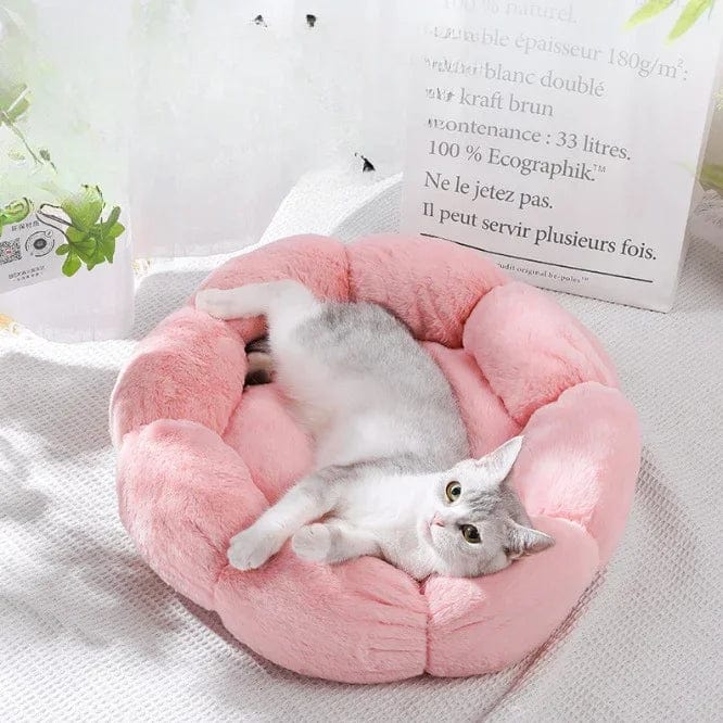 l-arbre-a-chat.com Flower Cat Nest Four Seasons Universal Internet Celebrity Autumn and Winter Dog Nest Closed Cat Nest Winter Warm Pet Supplies