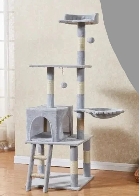 l-arbre-a-chat.com Pet Cat Toys Multi-layer Cat Tree Tower House with Ladder Hemp Rope Condo Furniture Cat Scratching Post Jumping Toy for Cat