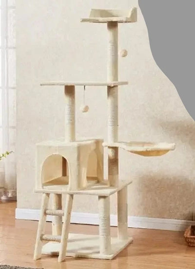 l-arbre-a-chat.com Pet Cat Toys Multi-layer Cat Tree Tower House with Ladder Hemp Rope Condo Furniture Cat Scratching Post Jumping Toy for Cat