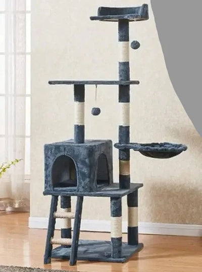 l-arbre-a-chat.com Pet Cat Toys Multi-layer Cat Tree Tower House with Ladder Hemp Rope Condo Furniture Cat Scratching Post Jumping Toy for Cat