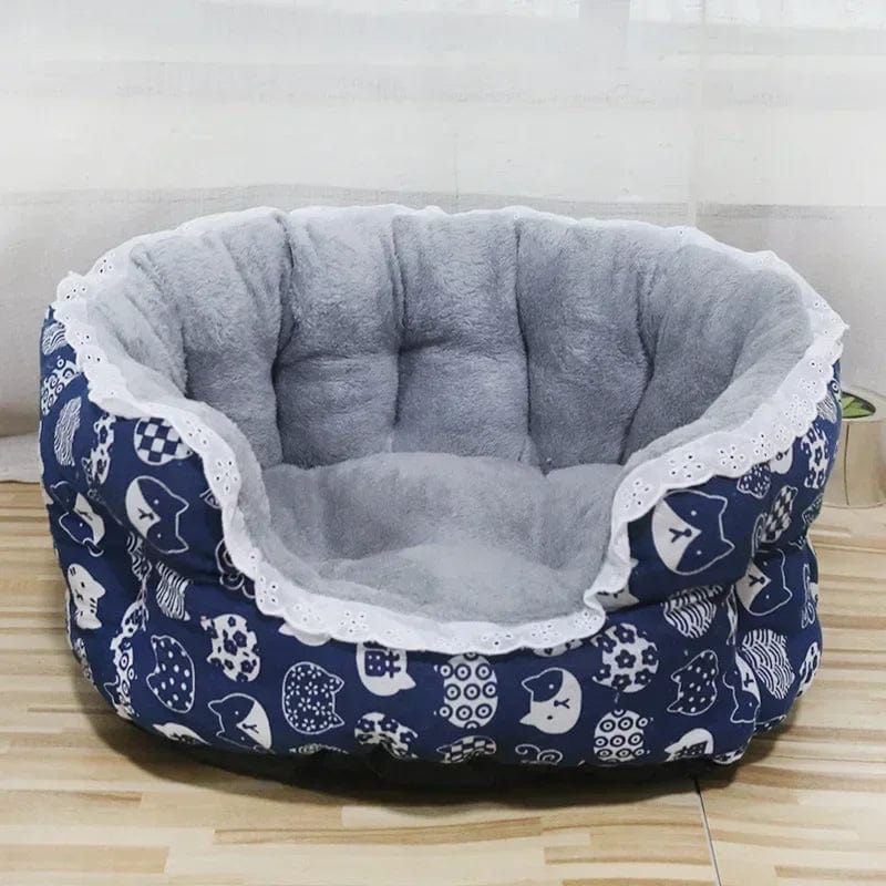 l-arbre-a-chat.com Pet Dog Cat Sofa House Beds Mats Kennel Wind Warm Enlarge Pet Bed Lace Supplies Pet Products