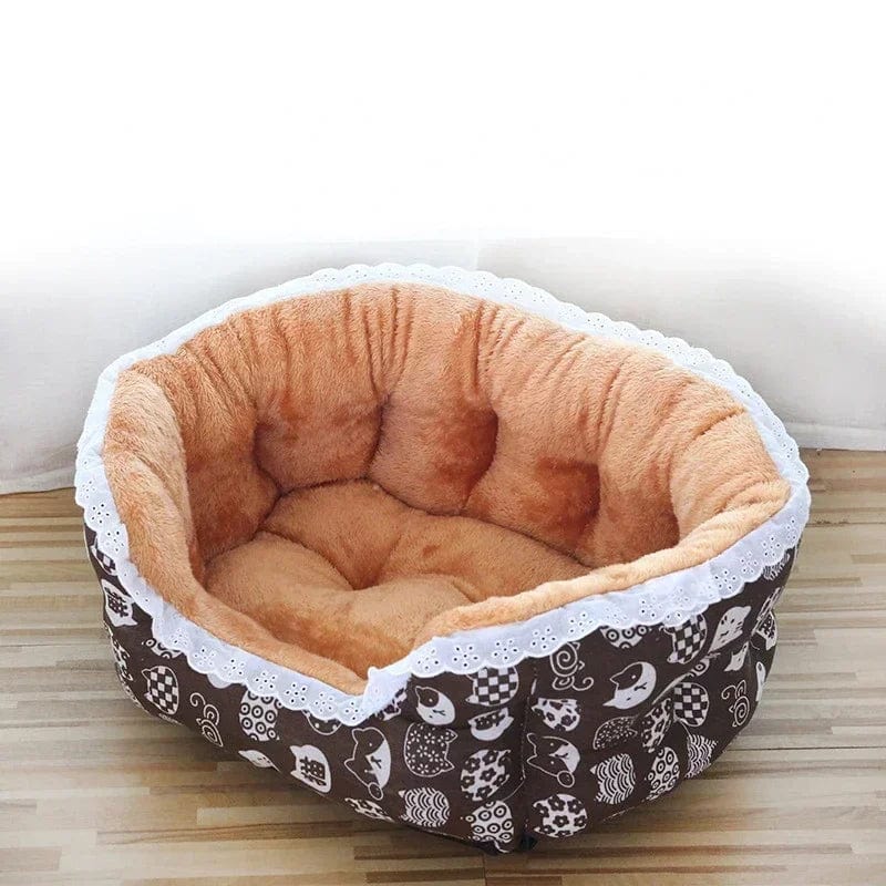 l-arbre-a-chat.com Pet Dog Cat Sofa House Beds Mats Kennel Wind Warm Enlarge Pet Bed Lace Supplies Pet Products