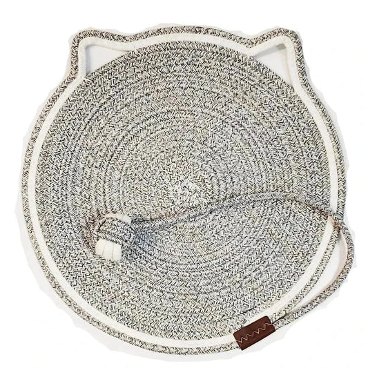 l-arbre-a-chat.com Portable Round Cat Scratch Pad With Ball Toy Cat Scratch Board Woven Cat Rest Mat Sleeping Mat Cat Grinding Claw Toy