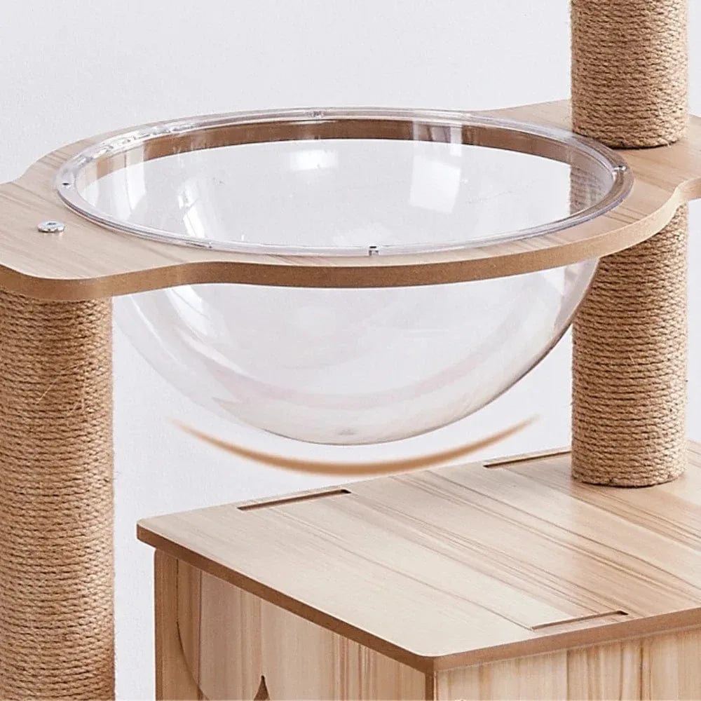 l-arbre-a-chat.com Solid Wood Cat Nest Tree Tower Apartment Scratching Post Cat Scratching Platform Large Climbing Tree Cat Toy Tower Pet Products